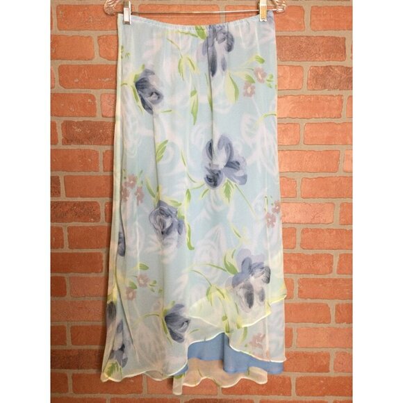 Periwinkle Womens Fairy Top & Skirt Set Floral Layered Sheer Size 12 - Picture 5 of 15